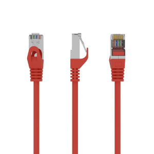 Patch cord F/UTP 6 lanko CCA PVC červená 0,5m RJ45 vidlice
