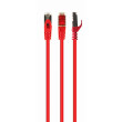 Patch cord S/FTP 6a drát Cu LSZH červená 3m 27AWG Økab: 5,8mm