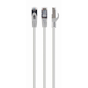 Patch cord S/FTP 6a drát Cu LSZH bílá 3m 27AWG Økab: 5,8mm