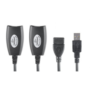 Extender USB USB 1.1 černá Kat: 5e,6 30m