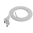 Kabel 2x0,75mm2 CEE 7/16 (C) vidlice,vodiče PVC 1,5m bílá