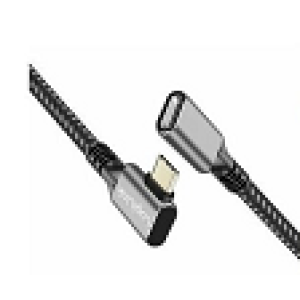 Kabel USB 3.2 Gen 2 USB C zásuvka,USB C úhlová zástrčka 1m