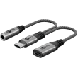 Kabel Jack 3,5mm 3pin zásuvka,USB C zásuvka,USB C vidlice