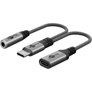 Kabel Jack 3,5mm 3pin zásuvka,USB C zásuvka,USB C vidlice