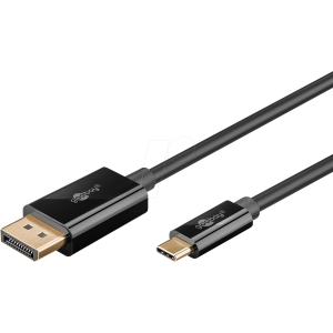 Kabel DisplayPort vidlice,USB C vidlice PVC 3m černá