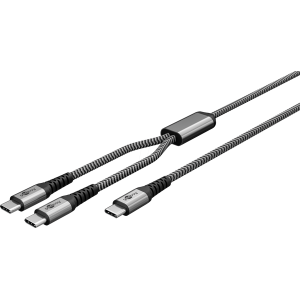 Kabel USB 2.0 USB C vidlice,USB C zástrčka 2x 1,5m 480Mbps