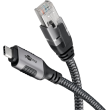 Kabel USB 3.1 RJ45 vidlice,USB C vidlice niklovaný 1m U/FTP