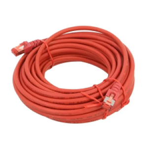 Patch cord S/FTP 6 lanko Cu LSZH červená 10m 27AWG