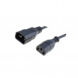 Kabel IEC C13 zásuvka, IEC C14 vidlice 0,5m černá PVC 10A