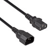 Kabel 3x1mm2 IEC C13 zásuvka,IEC C14 vidlice PVC 3m černá