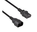 Kabel IEC C13 zásuvka,IEC C14 vidlice PVC 3m černá 3G1mm2