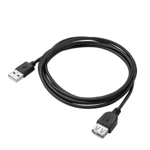 Kabel USB 2.0 USB A zásuvka,USB A vidlice niklovaný 1,8m