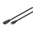 Kabel USB 3.1 USB C zásuvka,USB C vidlice 1m černá 5Gbps