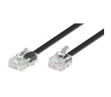 Cable: telephone flat RJ11 plug,RJ45 plug 3m black
