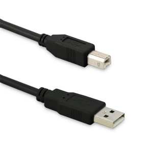 Kabel USB 2.0 USB A vidlice,USB B vidlice 0,5m černá