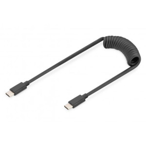 Kabel kroucený,USB 2.0 USB C vidlice,z obou stran niklovaný