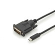 Adaptér DVI-D (24+1) vidlice,USB C vidlice niklovaný 2m