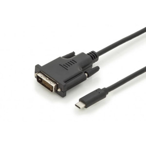 Adaptér DVI-D (24+1) vidlice,USB C vidlice niklovaný 2m