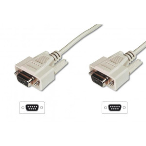 Kabel D-Sub 9pin zásuvka z obou stran 3m šedá