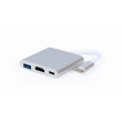 Adaptér HDMI 1.4,USB 3.0,USB 3.1 0,075m bílá stříbrná