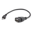 Kabel USB 2.0 USB A zásuvka,USB B micro vidlice 0,15m černá