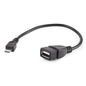 Kabel USB 2.0 USB A zásuvka,USB B micro vidlice 0,15m černá