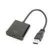Adaptér USB 3.0 HDMI zásuvka,USB A vidlice 0,15m černá černá