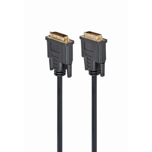 Kabel dual link DVI-D (24+1) vidlice,z obou stran 3m černá