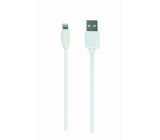Kabel USB 2.0 vidlice Apple Lightning,USB A vidlice 1m bílá