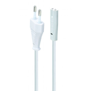 Kabel 2x0,5mm2 CEE 7/16 (C) vidlice,IEC C7 zásuvka PVC 1,8m