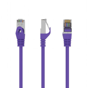 Patch cord F/UTP 6 lanko CCA PVC fialová 0,5m RJ45 vidlice