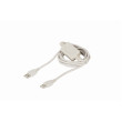 Kabel USB 2.0 USB A vidlice,z obou stran 1,8m bílá 480Mbps