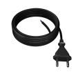 Kabel 2x0,5mm2 CEE 7/16 (C) vidlice,vodiče PVC 5m černá 2,5A