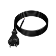 Kabel 2x1,5mm2 CEE 7/17 (C) vidlice,vodiče PUR 4m černá 16A