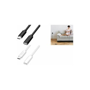 Kabel High Speed,USB 2.0 USB C zásuvka,USB C vidlice 2m bílá