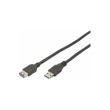 Kabel USB 3.0 USB A zásuvka,USB A vidlice niklovaný 1,8m