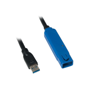 Repeater USB USB 3.0 USB A zásuvka,USB A vidlice 10m černá