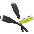 Kabel USB 4.0 USB C vidlice,z obou stran 3m černá 20Gbps PVC
