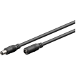 Kabel DC 5,5/2,1 zástrčka,DC 5,5/2,1 zásuvka černá 3m