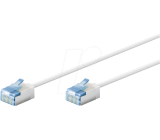Patch cord U/FTP 6a lanko Cu LSZH bílá 0,25m 32AWG -20÷75°C