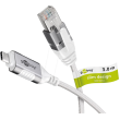 Kabel slim,USB 3.1 RJ45 vidlice,USB C vidlice niklovaný 3m