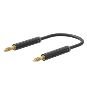 AK-4A-F10-05021 Měřicí šňůra 60VDC 30VAC 19A banánek 4 mm,z obou stran černá