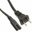 Kabel 2x18AWG IEC C7 zásuvka,NEMA 1-15 (A) vidlice PVC 2m