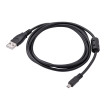 Kabel USB 2.0 UC-E6,USB A vidlice niklovaný 1,5m černá