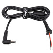 Kabel 2x0,5mm2 vodiče,DC 5,5/2,5 zástrčka úhlový černá 1,2m