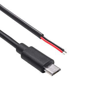 Kabel servisní vodiče,USB B micro vidlice 1m černá 10W 2A 5V