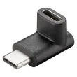 Adaptér USB 3.0 USB C zásuvka,USB C úhlová zástrčka černá