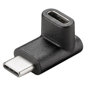 Adaptér USB 3.0 USB C zásuvka,USB C úhlová zástrčka černá