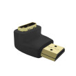 Adaptér HDMI zásuvka 90°, HDMI vidlice Barva: černá