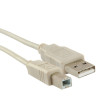 Kabel USB 2.0 USB A vidlice,USB B vidlice 3m bílá
